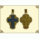 Крест женский №5э (латунь с эмалью)