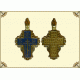 Крест женский №67э (латунь с эмалью)