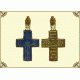Крест мужской №6э (латунь с эмалью)