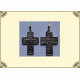 Крест мужской мельхиоровый (белый) 