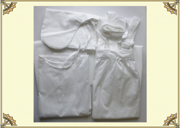 Погребальный комплект женский (саван,рубашка,сарафан,боты) с 62 до 64 размера