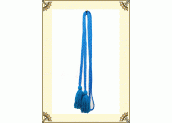 Пояс, ручное плетение «макраме» (голубой)
