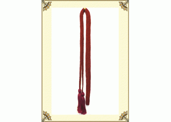 Пояс, ручное плетение «макраме» (удлиненный) (красный)