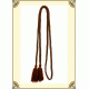 Пояс, ручное плетение «макраме» (удлиненный) (коричневый)