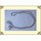 Пояс, ручное плетение «жгут» (голубой-фиолетовый-желтый) 