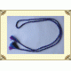 Пояс, ручное плетение «жгут» (синий-фиолетовый-черный)